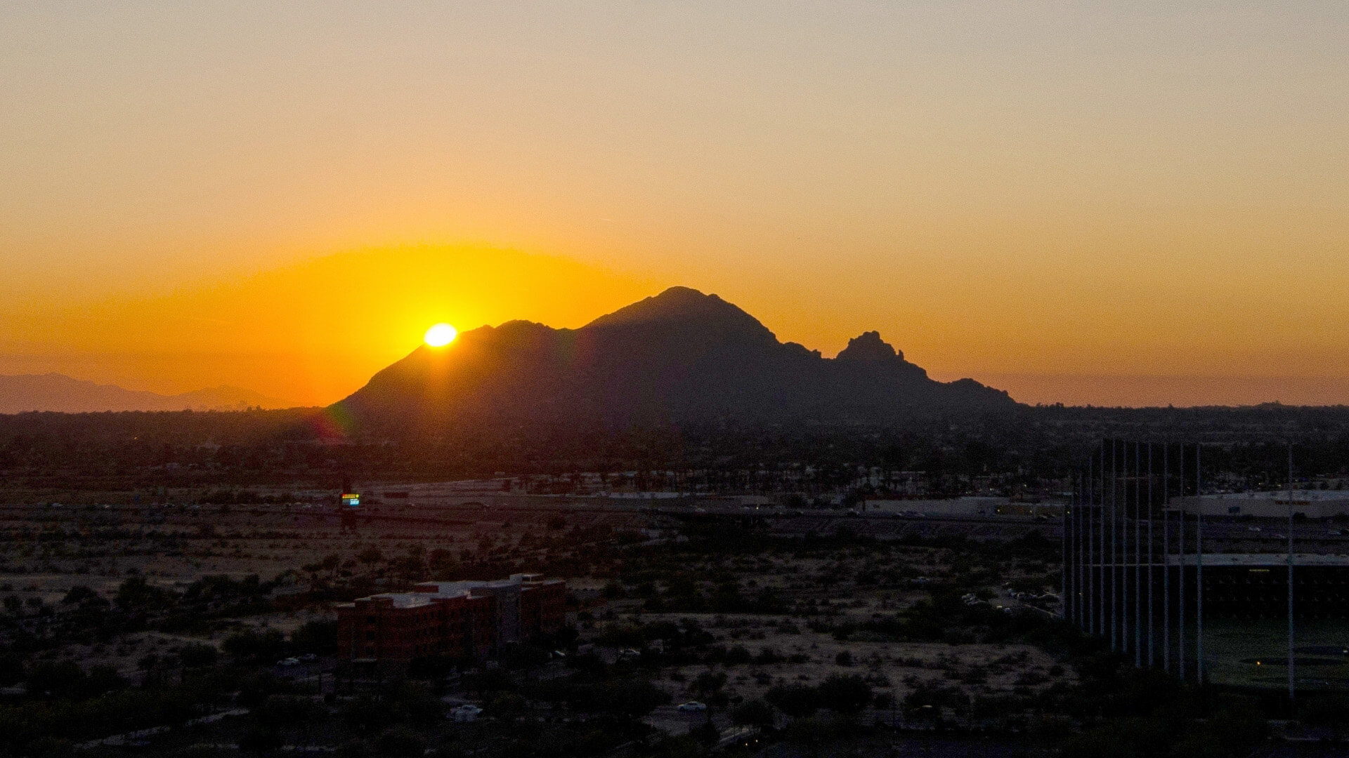 View of Camelback Mountain from the Orange Sky Lounge